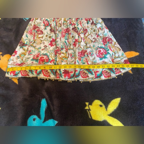 Plenty by Tracy Reese silk floral dress with lace bead in the front size 8 - Picture 12 of 16